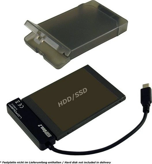 LC-Power LC-25U3-C3 USB-C 3.1 auf SATA Adapter mit 2.5" Schutzhülle