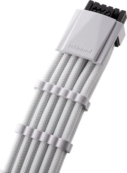CableMod RT-Series Pro ModMesh 12VHPWR for ASUS and Seasonic, 3x 8-Pin PCIe Stecker auf 16-Pin PCIe 5.0 12VHPWR Stecker, Adapterkabel, weiß, 60cm