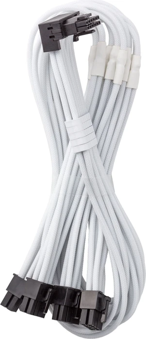 CableMod C-Series Pro, 12VHPWR Kabel, Corsair Type 4, 4x 8-Pin PCIe Stecker auf 16-Pin PCIe 5.0 12VHPWR Stecker, Adapterkabel, 90°, Variante B, weiß, 60cm