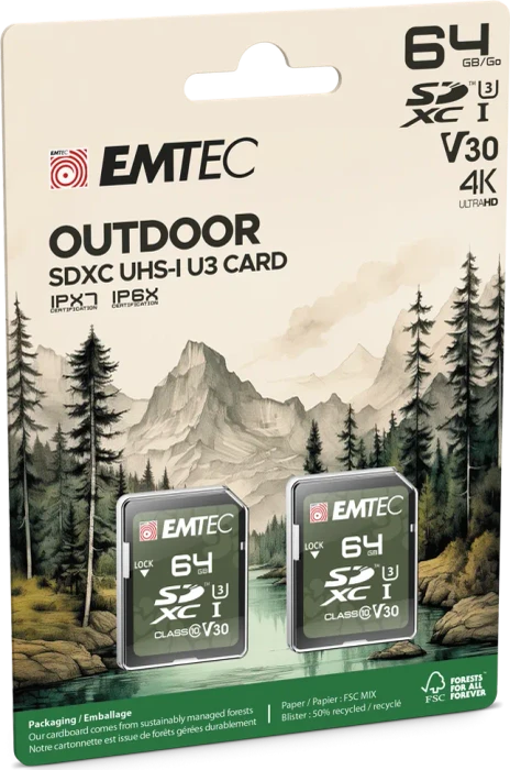 Emtec Outdoor R100/W50 64GB, UHS-I U3, Class 10, 2er-Pack