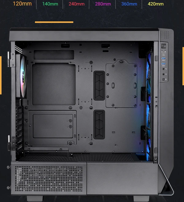 Thermaltake Ceres 500 TG ARGB, schwarz, Glasfenster