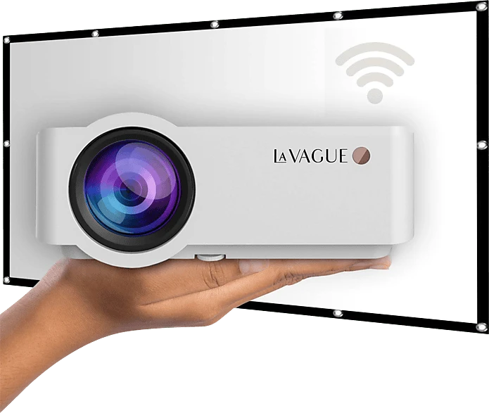 La Vague LV-HD340 Wi-Fi LED-Projektor inkl. LV-STA100FP weiß