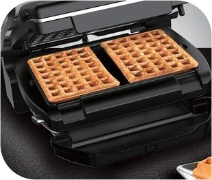 Tefal GC716D12 OptiGrill+ Kontaktgrill inkl. Waffelplatten