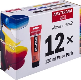 Royal Talens Amsterdam Value Pack Acrylfarben, 12 Farben, 120ml