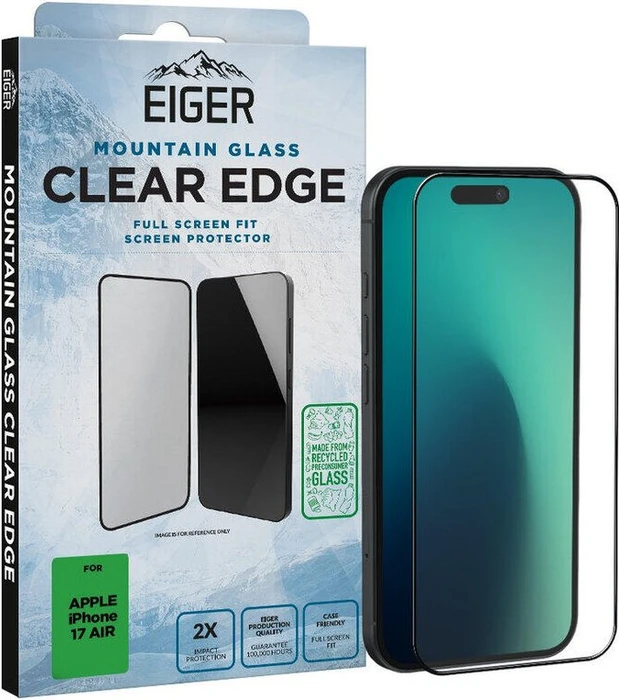 Eiger Mountain Glass Clear Edge Screen Protector GRS für Apple iPhone Air