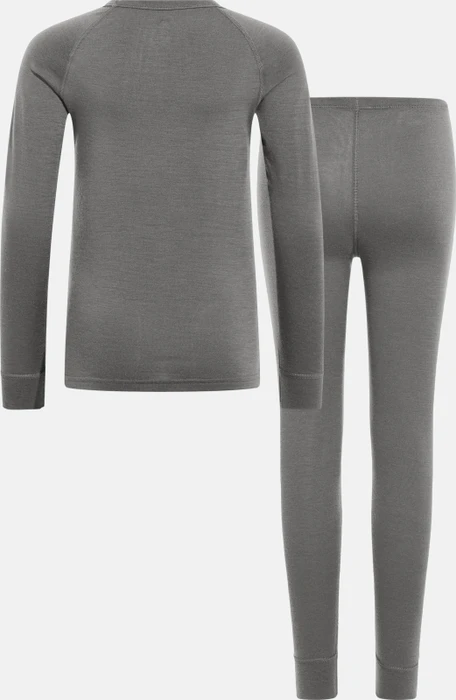 Odlo Natural Merino 200 Base Layer Set grey melange (Junior)