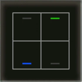 MDT Glastaster II Light 4-fach schwarz, Temperatursensor