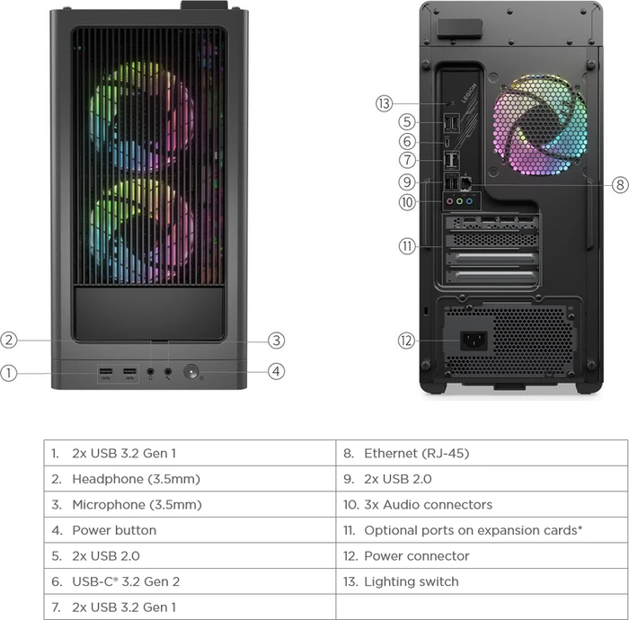 Lenovo Legion T5 26IRB8, Core i5-14400F, 32GB RAM, 1TB SSD, GeForce RTX 4070 SUPER, EN/ML