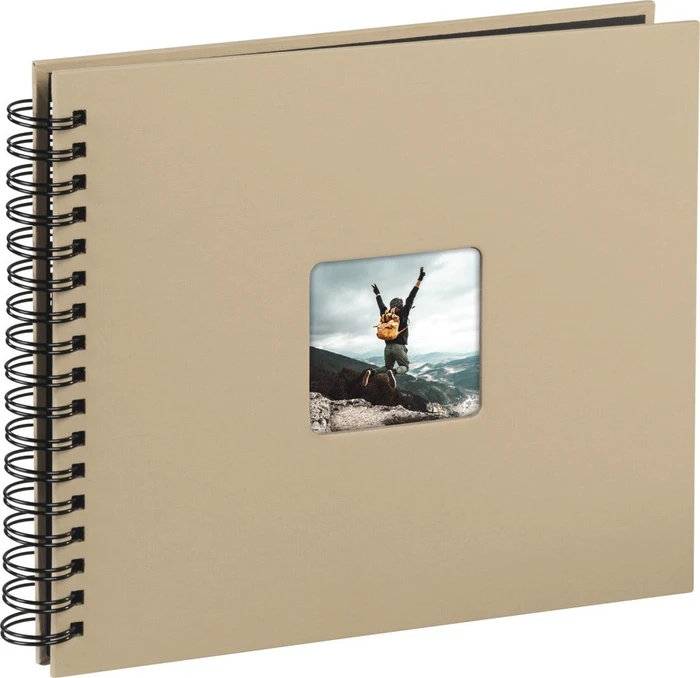 Hama Spiralalbum 28x24, 50 schwarze Seiten, Fine Art beige