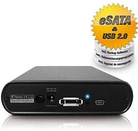 Fantec DB-Alusky U2e, schwarz, USB-B 2.0/eSATA