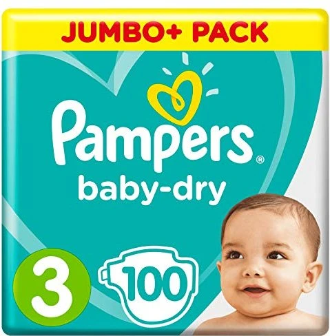 Pampers Baby-Dry Gr.3 Einwegwindel, 6-10kg, 100 Stück