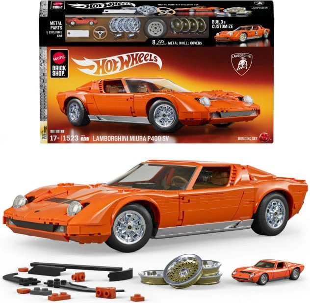 Mattel Brick Shop Hot Wheels '71 Lamborghini Miura P400 Sv