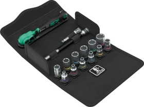 Wera Kraftform Kompakt 8100 SA 13 Zyklop Comfort Knarrensatz Steckschlüsselsatz inkl. Tasche, 15-tlg.