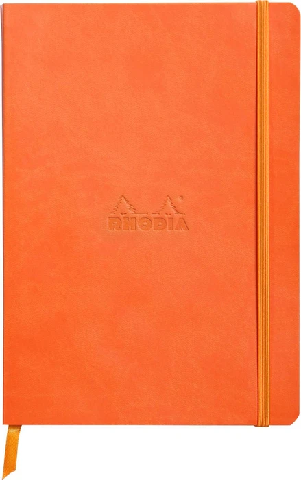 Rhodia Rhodiarama Notizbuch, A5, liniert, Softcover, tangerine, 80 Blatt