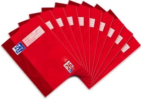 Oxford Schulheft, A4, Lineatur 26, rot, 32 Blatt, 10er-Pack