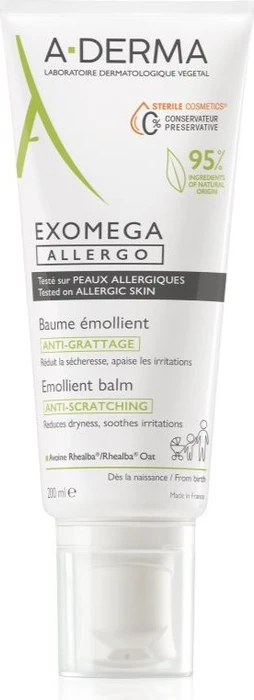 A-Derma Exomega Allergo juckreizlindernder Balsam, 200ml