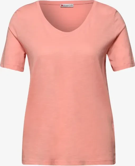 Street One Basic Gerda T-Shirt kurzarm light apricot (Damen)