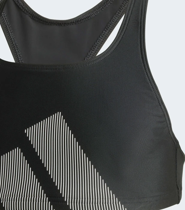 adidas Big Logo mit C-förmigen Rücken Bikini-Set schwarz/flash aqua (Junior)