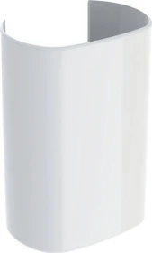 Geberit ONE Designabdeckung für Waschbeckensiphon, weiß/Edelstahl pulverbeschichtet