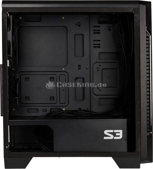 Zalman S3, schwarz, Acrylfenster