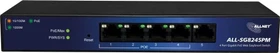 Allnet SG82 Desktop Gigabit Smart Switch, 5x RJ-45, 70W PoE+ (ALL-SG8245PM / 138516)