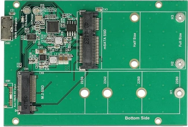 DeLOCK USB -> M.2 SATA, USB -> mSATA