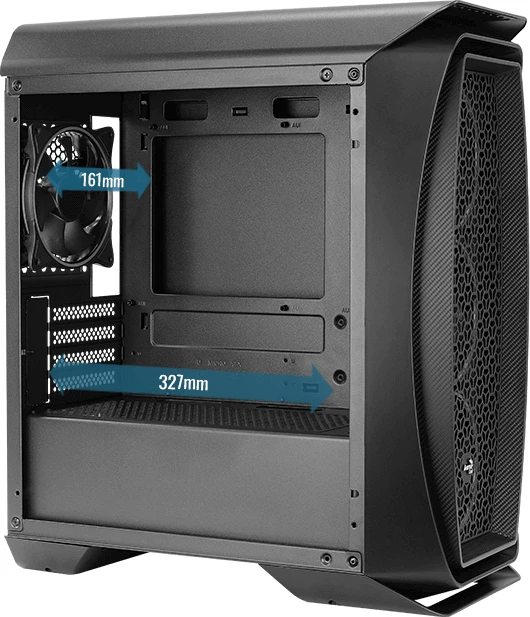 AeroCool Aero One Mini Eclipse, weiß, Glasfenster