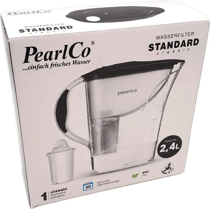 PearlCo Standard Tischwasserfilter inkl. Kartusche classic universal weiß