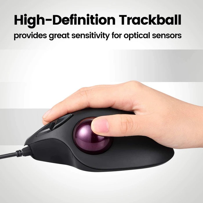 Perixx PERIPRO-303GR 34mm für Perimice und Logitech M570, Ersatz-Trackball, rot