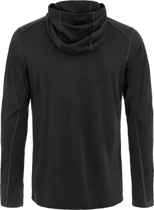 Fjällräven Abisko Wool Hoodie Funktionsshirt langarm schwarz (Herren)