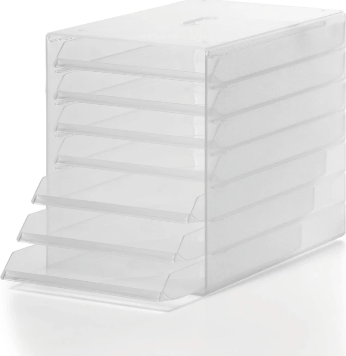 Durable Idealbox Schubladenbox, 7 Fächer, transparent