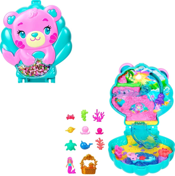 Mattel Polly Pocket - Glitzerinsel Schatulle