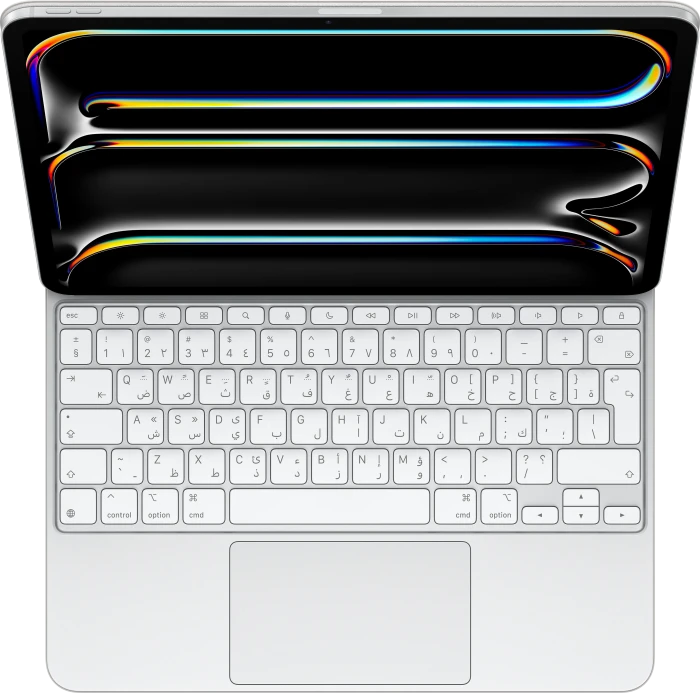 Apple Magic Keyboard für iPad Pro 13" (M4), weiß, Arabisch/EN (MWR43AB/A)