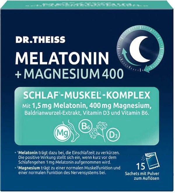 Dr. Theiss Melatonin + Magnesium 400 Schlaf-Komplex Pulver