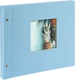 Goldbuch Schraubalbum Bella Vista 30x25 schwarze Seiten hellblau