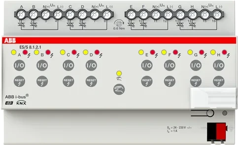 ABB ES/S8.1.2.1 Elektronischer Schaltaktor 8-fach, 230V, 1A, 8TE REG, Schaltaktor