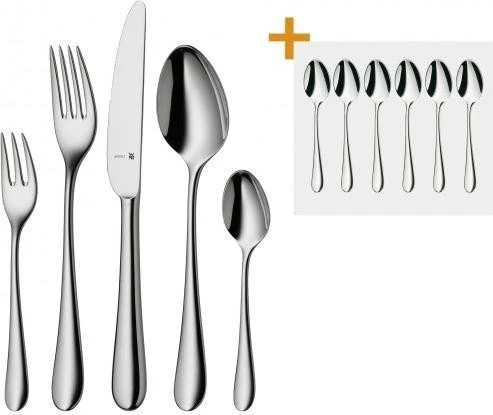 WMF Merit Besteck-Set + 6 Espressolöffel, 30-tlg.