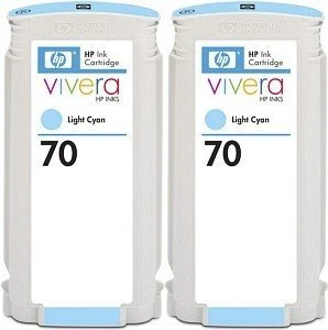 HP Tinte 70 cyan hell, 2er-Pack
