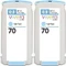 HP Tinte 70 cyan hell, 2er-Pack Vorschaubild