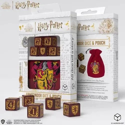 Q-Workshop Harry Potter Gryffindor Dice & Pouch