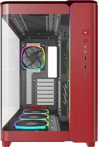 Montech King 95 Pro Vibrant Red, rot, Glasfenster