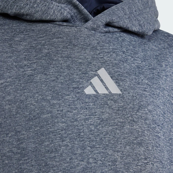 adidas Training Aeroready Heather Hoodie legend ink metallic/reflective silver (Junior)