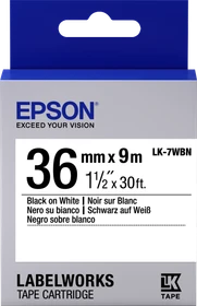 Epson LK-7WBN Beschriftungsband, 36mm, schwarz/weiß