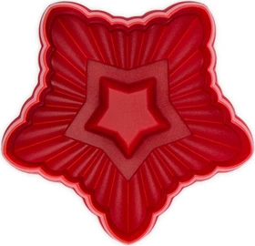 Städter Präge-Ausstecher Stern Gewellt 6.5x6.5cm rot