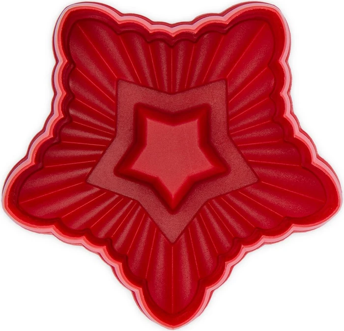Städter Präge-Ausstecher Stern Gewellt 6.5x6.5cm rot