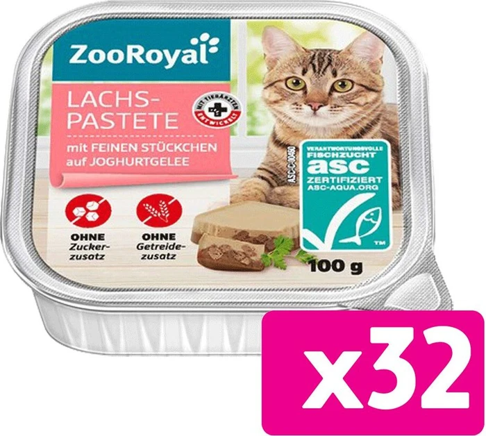 ZooRoyal Lachspastete mit Forellenstückchen auf Joghurt-Gele