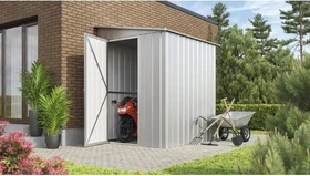Globel Lean To 56 Anlehn-Gerätehaus silber metallic