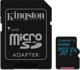 Kingston Canvas Go! R90/W45 64GB Kit, UHS-I U3, Class 10