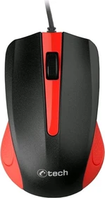 C-Tech WM-01R Wired Office Mouse schwarz/rot, USB
