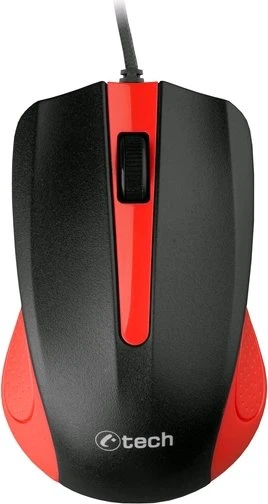 C-Tech WM-01R Wired Office Mouse schwarz/rot, USB